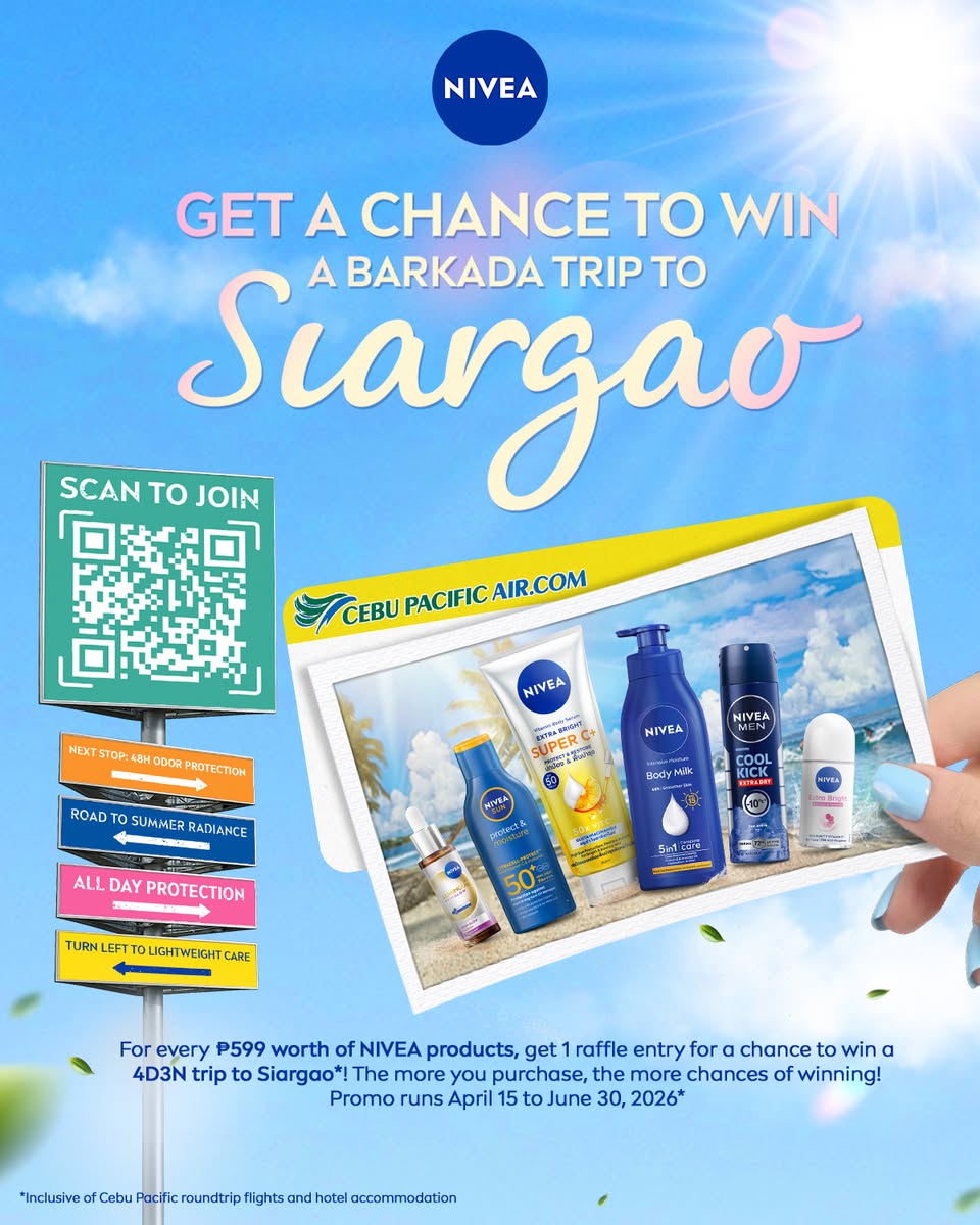 NIVEA Siargao barkada trip raffle promo